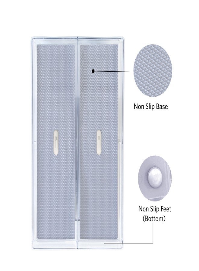 Glad Drawer Organizer Bin, 15x9 - Divided Clear Plastic Storage Tray for Junk Drawers, Kitchen Utensils, Bathroom Vanity, and Organizing Pantry - BPA Free, Food Safe, Non Slip - Image 3