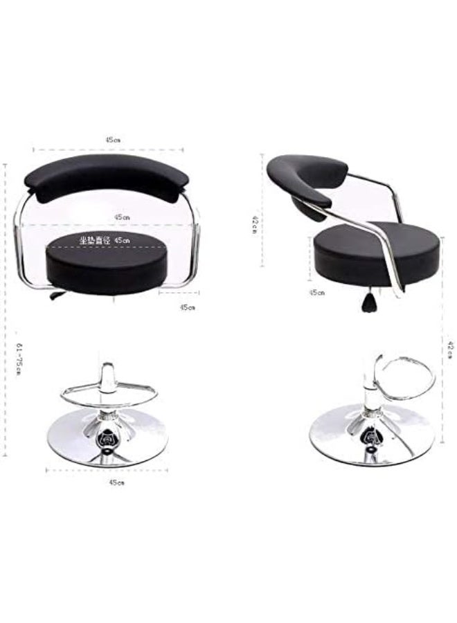 Adjustable Bar Chair – Leather Seat, Swivel Bar Stool for Home, Kitchen, or Office - Image 2