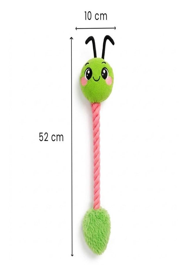 Mutt of Course Crunchy Caterpillar Rope Dog Toy | Interactive Chew & Tug Toy for Dogs | Durable Rope Toy for Teeth Cleaning & Play - Image 4