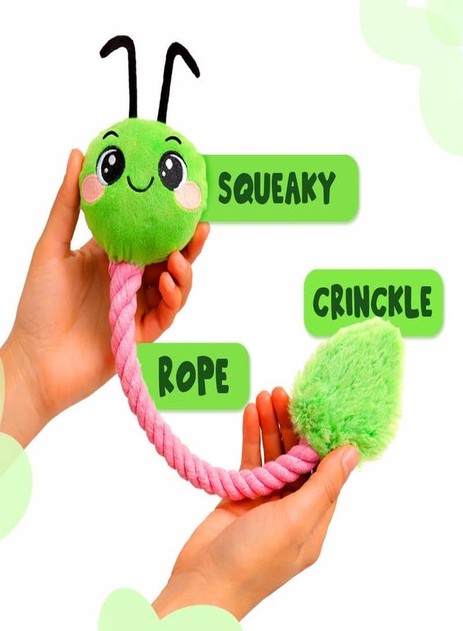 Mutt of Course Crunchy Caterpillar Rope Dog Toy | Interactive Chew & Tug Toy for Dogs | Durable Rope Toy for Teeth Cleaning & Play - Image 3