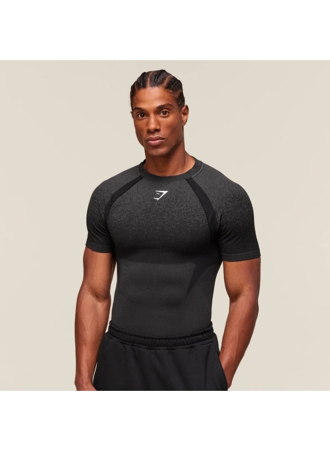 New GYMSHARK Shark Fitness T-Shirt - Breathable Tight-Fit Short Sleeve