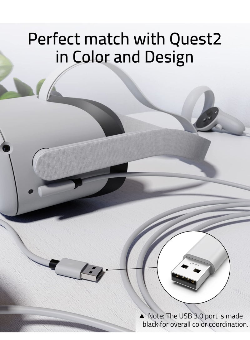 Captaintech Link Cable 5 Meters for Oculus Quest 2 Accessories and PC/Steam VR, High Speed PC Data Transfer, USB 3.2 to USB C Cable for VR Headset and Gaming PC - Image 2