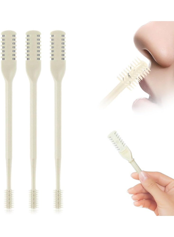 أداة تشذيب شعر الأنف ومنظف الأذن 2 في 1 - ماكينة يدوية من الفولاذ المقاوم للصدأ بدوران 360 درجة - قص آمن وبدون ألم مع أسنان حماية - قابلة للغسل بالكامل ومثالية للسفر (بدون بطاريات). - Image 1