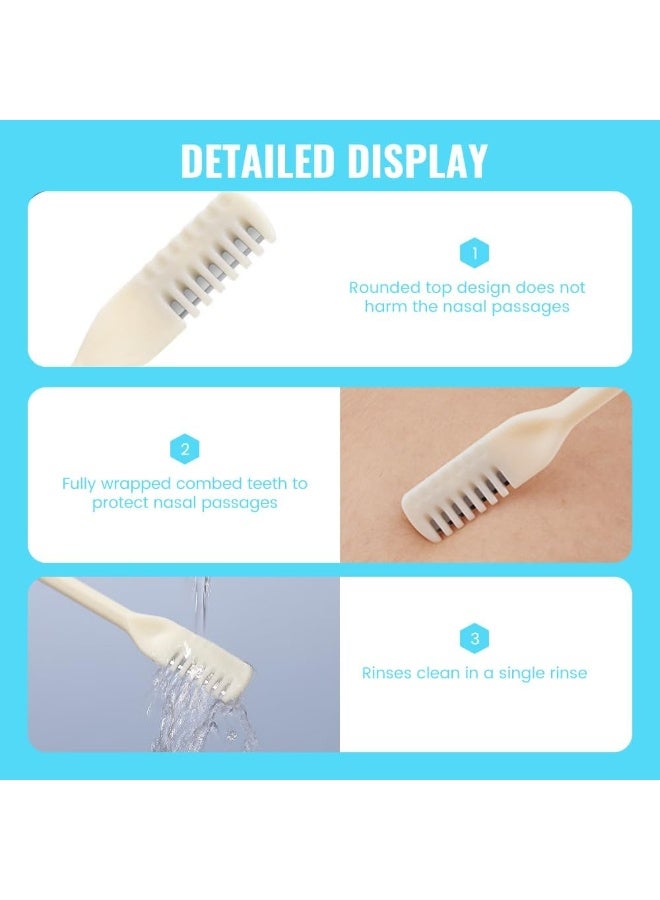 أداة تشذيب شعر الأنف ومنظف الأذن 2 في 1 - ماكينة يدوية من الفولاذ المقاوم للصدأ بدوران 360 درجة - قص آمن وبدون ألم مع أسنان حماية - قابلة للغسل بالكامل ومثالية للسفر (بدون بطاريات). - Image 5