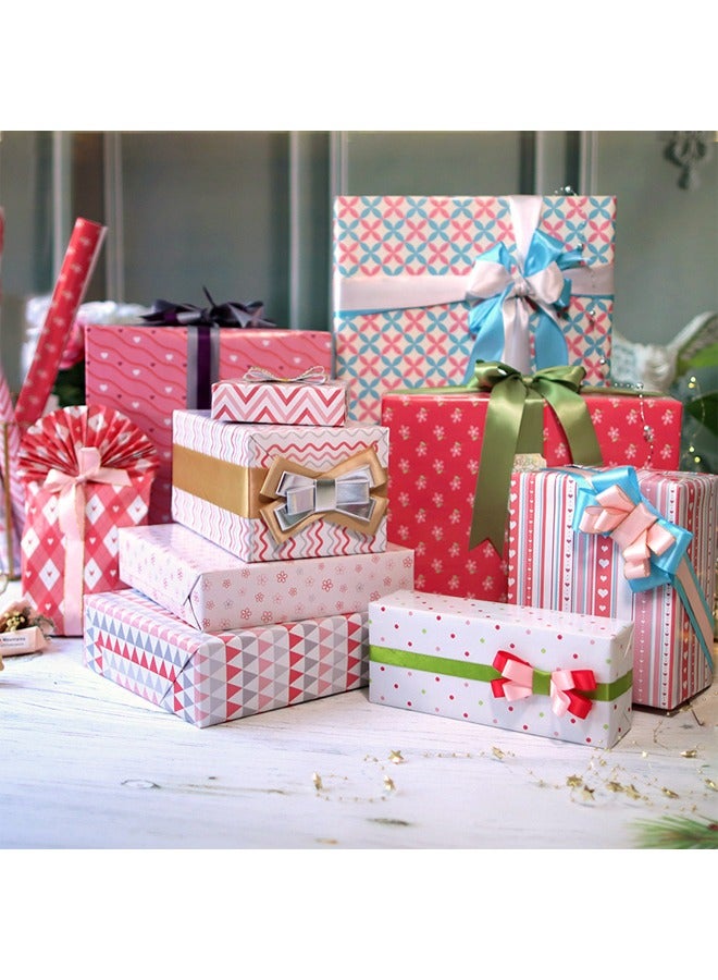 Zeemey 8 Sheets Gift Wrapping Paper With Accessories,Holiday Gift Wrapping Paper,Birthday Gift Box Gift Wrapping DIY, Gift Wrapping Paper for Birthday, Holiday, Wedding, Party,Kids Gift Wrapping (70cmX50cm) - Image 1