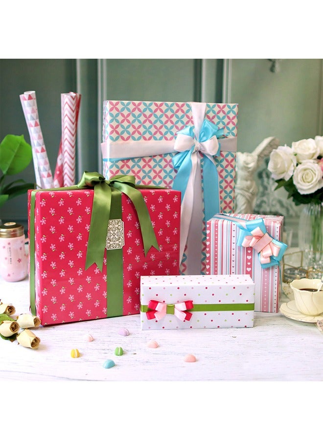 Zeemey 8 Sheets Gift Wrapping Paper With Accessories,Holiday Gift Wrapping Paper,Birthday Gift Box Gift Wrapping DIY, Gift Wrapping Paper for Birthday, Holiday, Wedding, Party,Kids Gift Wrapping (70cmX50cm) - Image 2