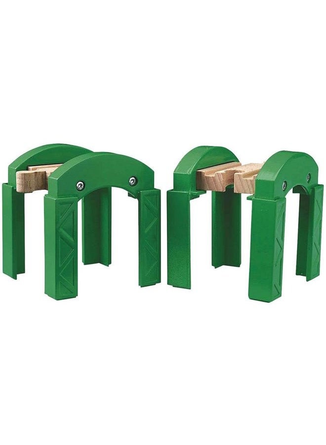 Brio HO Scale Green Wooden Train Track Supports - Image 2