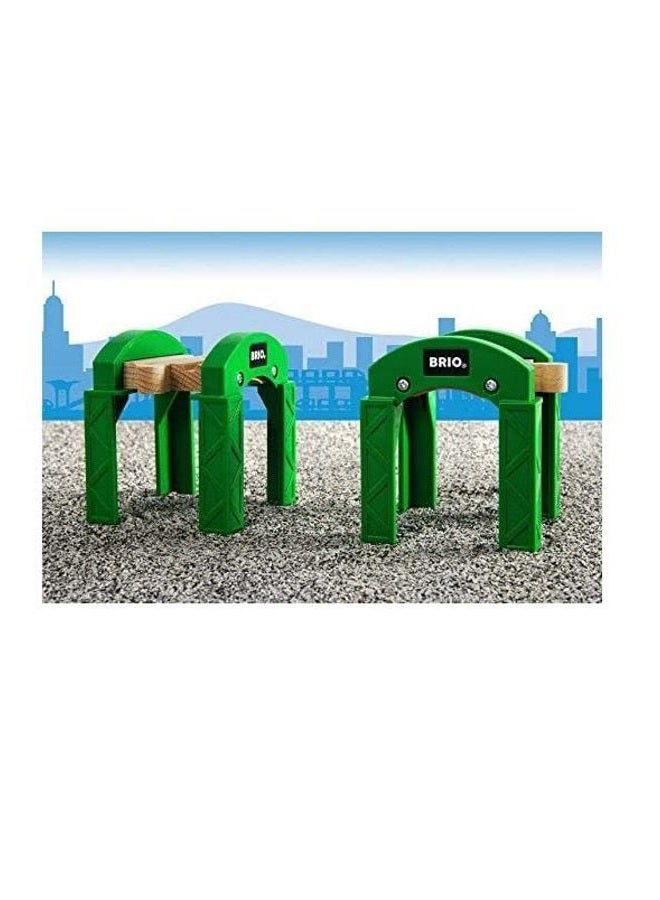 Brio HO Scale Green Wooden Train Track Supports - Image 3