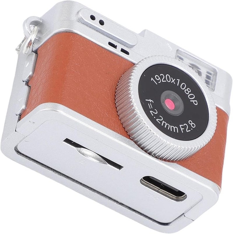 Retro Keychain Camcorder Brown 1080P Portable Camera Compact Easy Transfer for Everyday Use - Image 4