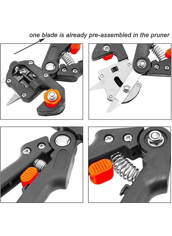Arabest - Grafting Tool Kit, Pruning Shears Kit, Professional Garden Trees Grafting Cutting Tools, 2-in-1 Garden Grafting Tool Pruner Kit Including Grafting Tapes, Grafting Knife and 3 Replacement Blades - Image 1
