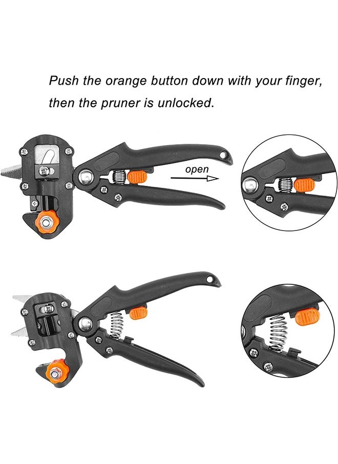Arabest - Grafting Tool Kit, Pruning Shears Kit, Professional Garden Trees Grafting Cutting Tools, 2-in-1 Garden Grafting Tool Pruner Kit Including Grafting Tapes, Grafting Knife and 3 Replacement Blades - Image 1