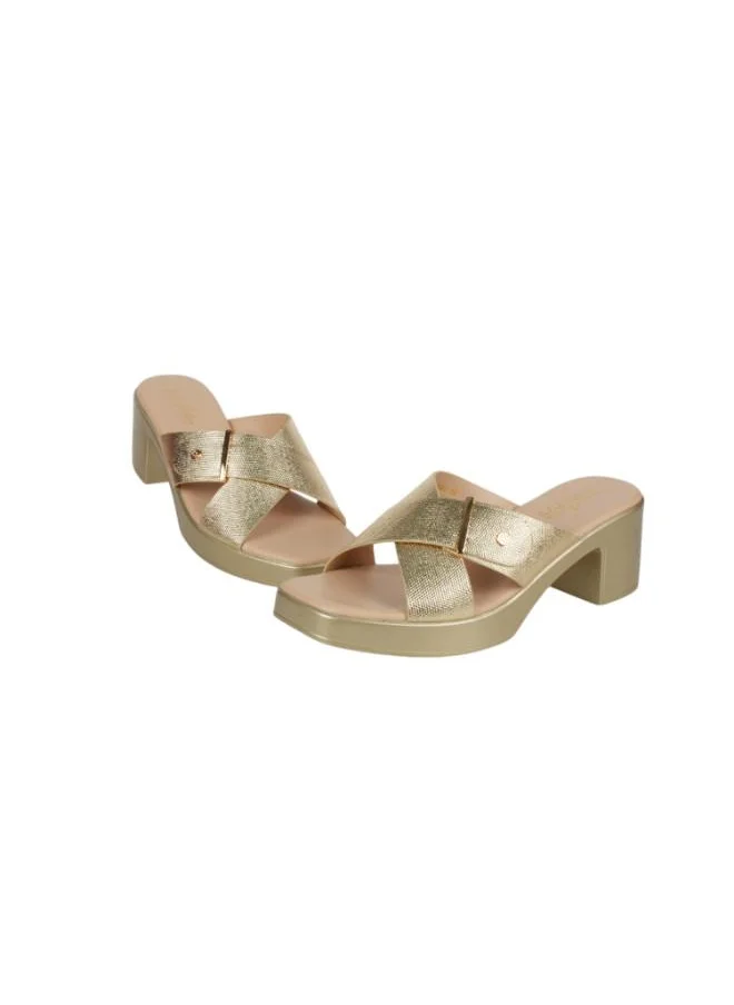 ميشيل مورجان 092-2991 Michelle Morgan Ladies Block Heel Sandals 414RJ60J Gold