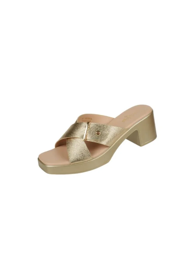 ميشيل مورجان 092-2991 Michelle Morgan Ladies Block Heel Sandals 414RJ60J Gold