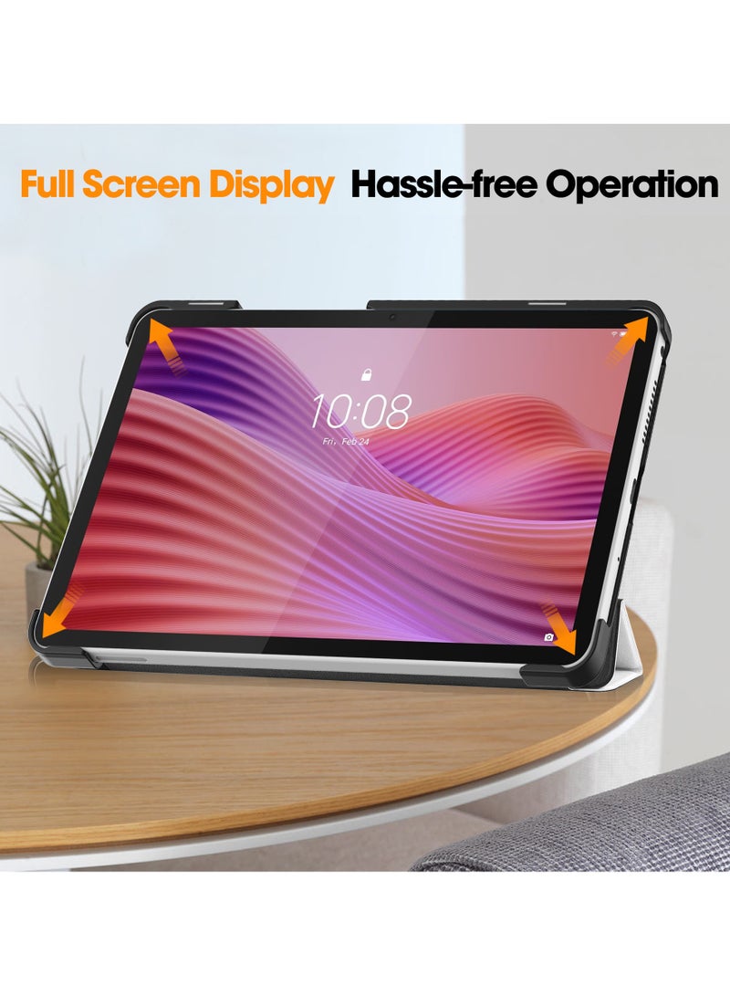 حالة اللوح لشركة لينوفو Tab One / Lenovo Tab K9 8.7 "(2025) ، خفيفة الوزن ثلاثية الطويات PU حالة جلدية غطاء واقي مقاوم للصدمات مع إيقاظ / نوم تلقائي - TB305FU (Cat) - Image 3