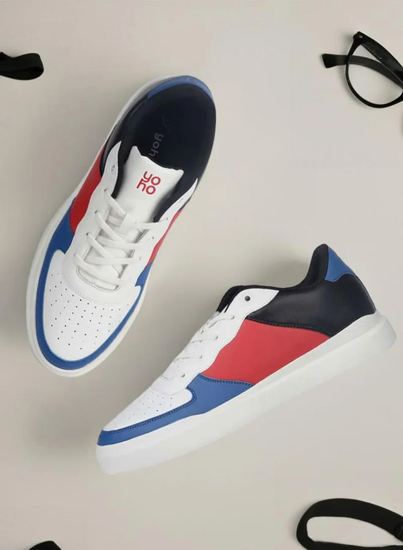 YOHO Men Color Block Lace Up Sneakers