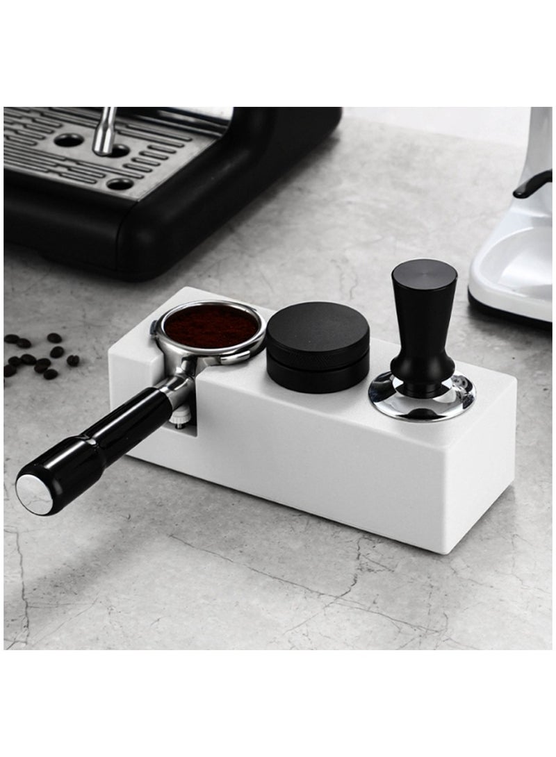 Espresso Tamping Station,Coffee Portafilter Holder,Espresso Tamper Stand for 51/54/58mm Portafilters、Tamper and Distributor,Espresso Machine Accessories,Coffee Tool Organizer，White - Image 3
