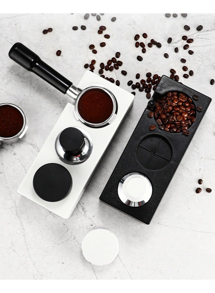 Espresso Tamping Station,Coffee Portafilter Holder,Espresso Tamper Stand for 51/54/58mm Portafilters、Tamper and Distributor,Espresso Machine Accessories,Coffee Tool Organizer，White - Image 5