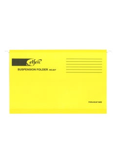 elfen 50-Piece Foolscap Size Hanging File Yellow Colour  - Image 2