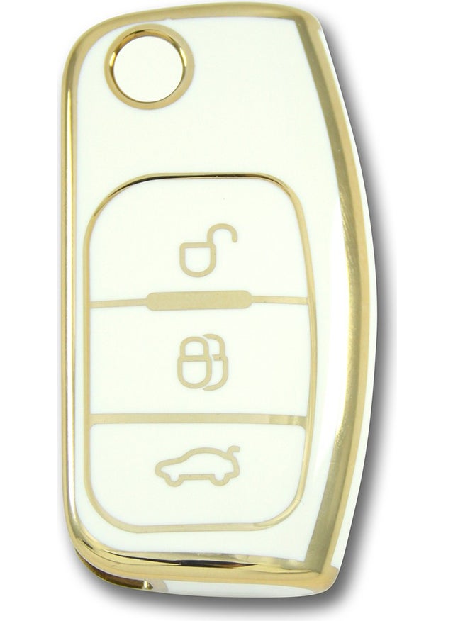 Ford Focus 2004+ White Car Key Remote Control Shell Case Car Keychain
