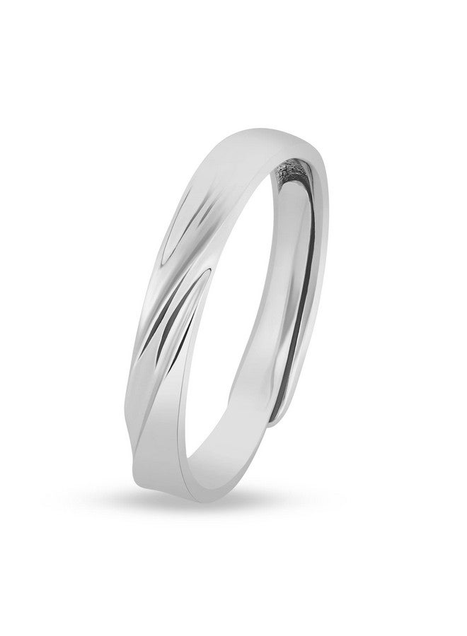Zavya ZAVYA 925 Sterling Silver Designer Rhodium Plated Adjustable Ring for Men| Gift for Men and Boys | With Certificate of Authenticity and 925 Hallmark  - Image 1
