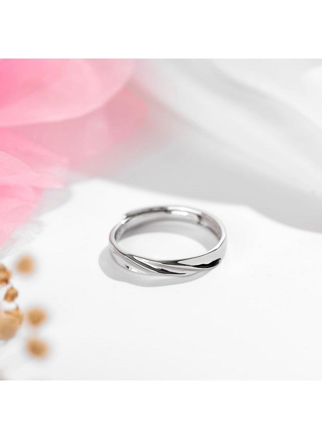 Zavya ZAVYA 925 Sterling Silver Designer Rhodium Plated Adjustable Ring for Men| Gift for Men and Boys | With Certificate of Authenticity and 925 Hallmark  - Image 2
