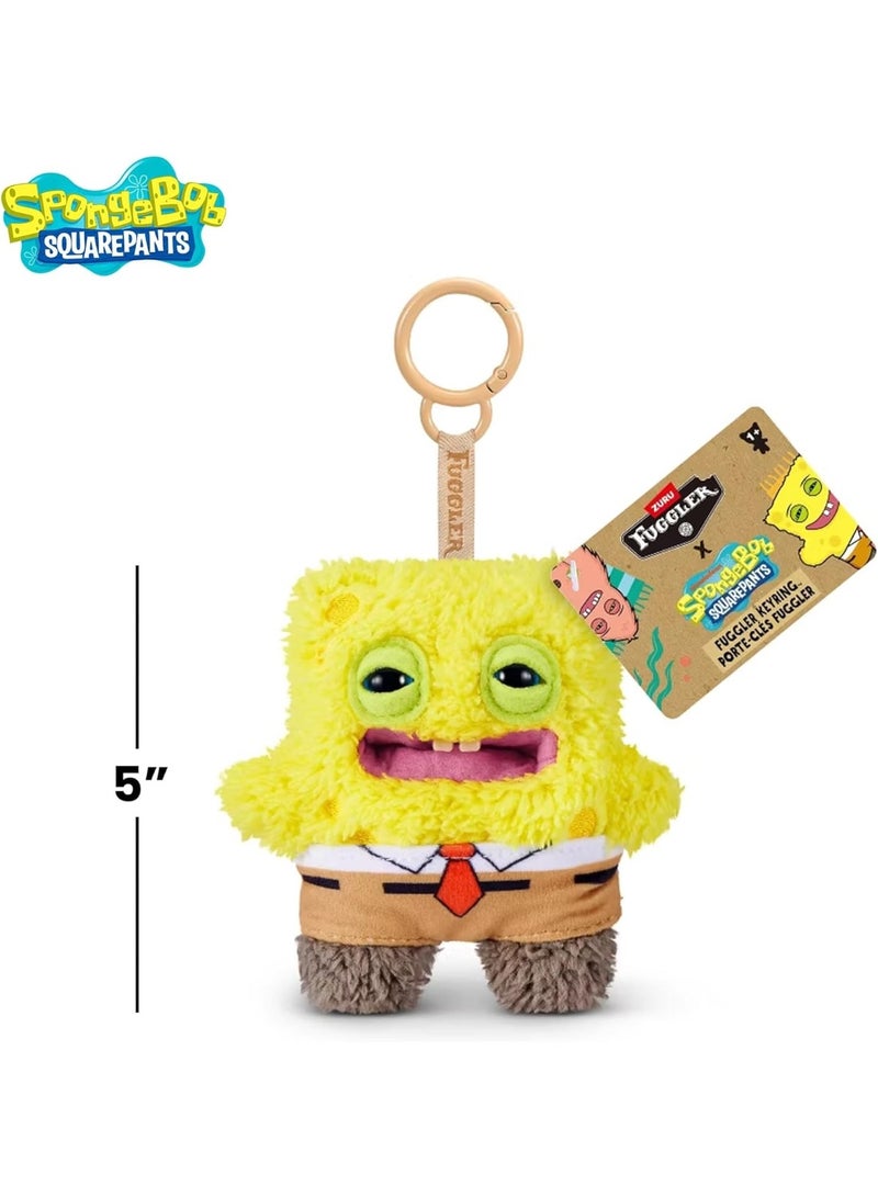 Fuggler SpongeBob SquarePants 5-Inch Plush Keyring – Officially Licensed Funny Monster Bag Clip-On Stuffed Animal - Image 2