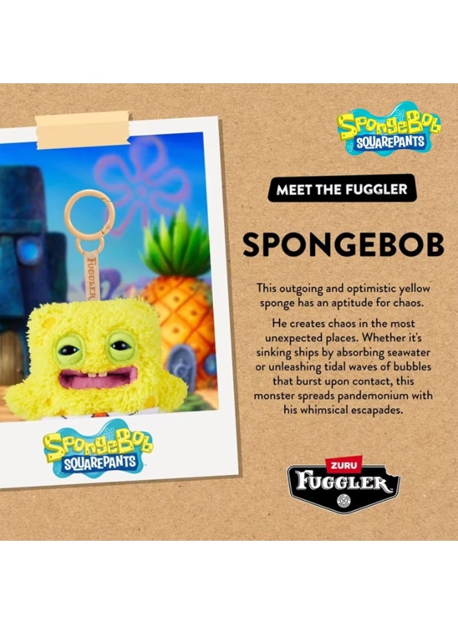 Fuggler SpongeBob SquarePants 5-Inch Plush Keyring – Officially Licensed Funny Monster Bag Clip-On Stuffed Animal - Image 4