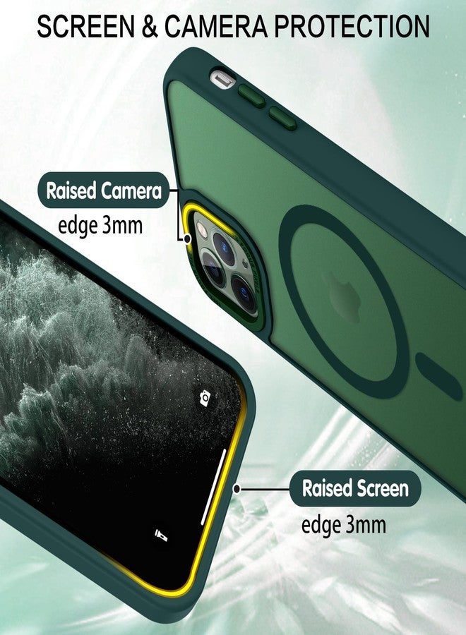 BENTOBEN for iPhone 11 Pro Case 2019 [Compatible with Magsafe] Translucent Matte Magnetic Phone Case iPhone 11 Pro 5.8" Slim Thin Shockproof Bumper Women Men Protective Cases Cover, Forest Green - Image 5