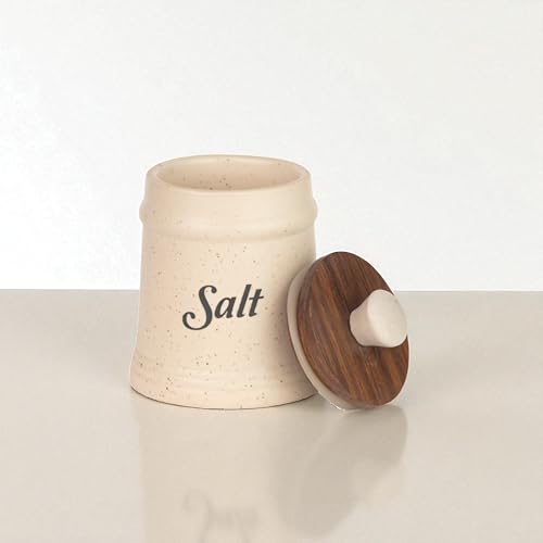ClayStone Ceramic Salt Sugar Tea Coffee Containers for Kitchen - Airtight Storage Jars with Lids Set of 4 - Image 5