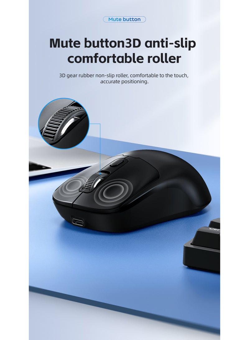 T-WOLF Q3 dual-mode wireless charging computer portable office gaming mouse is unique, featuring a silent button and a 3-level DPI mouse - Image 2