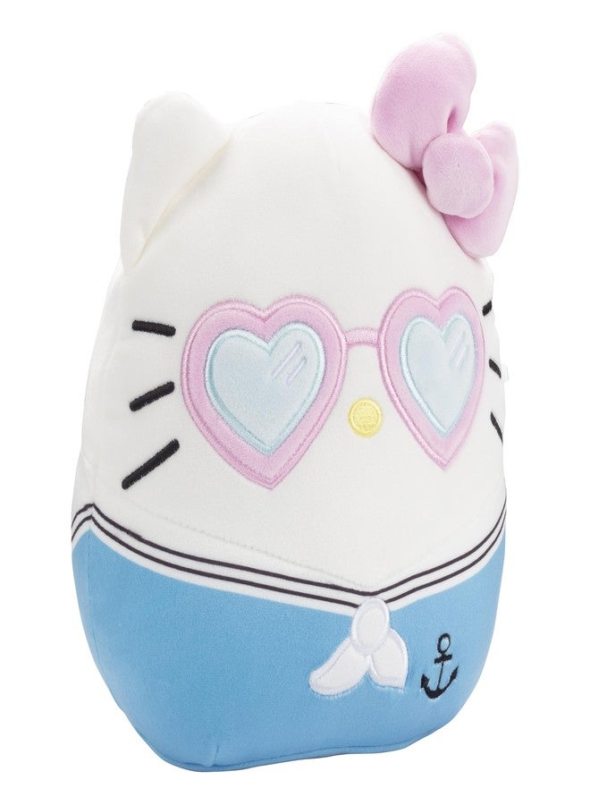 Sanrio سكووشمالوز الأصلية 8 إنش هالو كيتي بحار - دمى سانريو الرسمية من جازويرز - لعبة محشوة ناعمة قابلة للضغط - أضفها إلى مجموعتك - هدية للأطفال، الفتيات والأولاد - Image 2