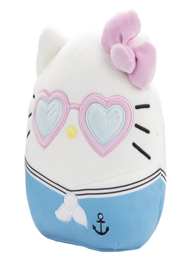 Sanrio سكووشمالوز الأصلية 8 إنش هالو كيتي بحار - دمى سانريو الرسمية من جازويرز - لعبة محشوة ناعمة قابلة للضغط - أضفها إلى مجموعتك - هدية للأطفال، الفتيات والأولاد - Image 3
