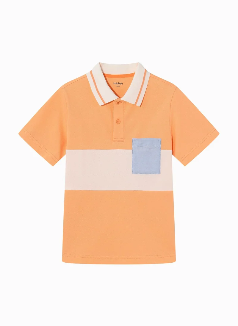 Balabala Kids Boy Lapel short-sleeved T-shirt