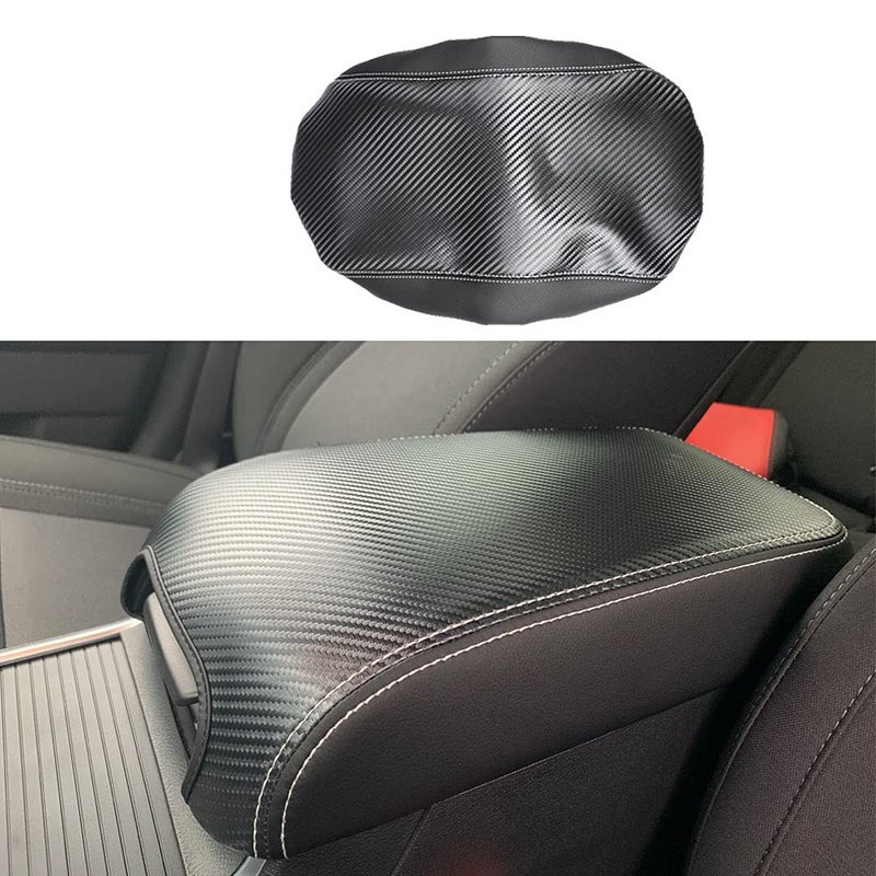 BOYUER Center Console Cover Armrest Leather Pad Cover Compatible with Dodge Charger 20112023Chrysler 300 20152023Carbon Fiber - Image 3