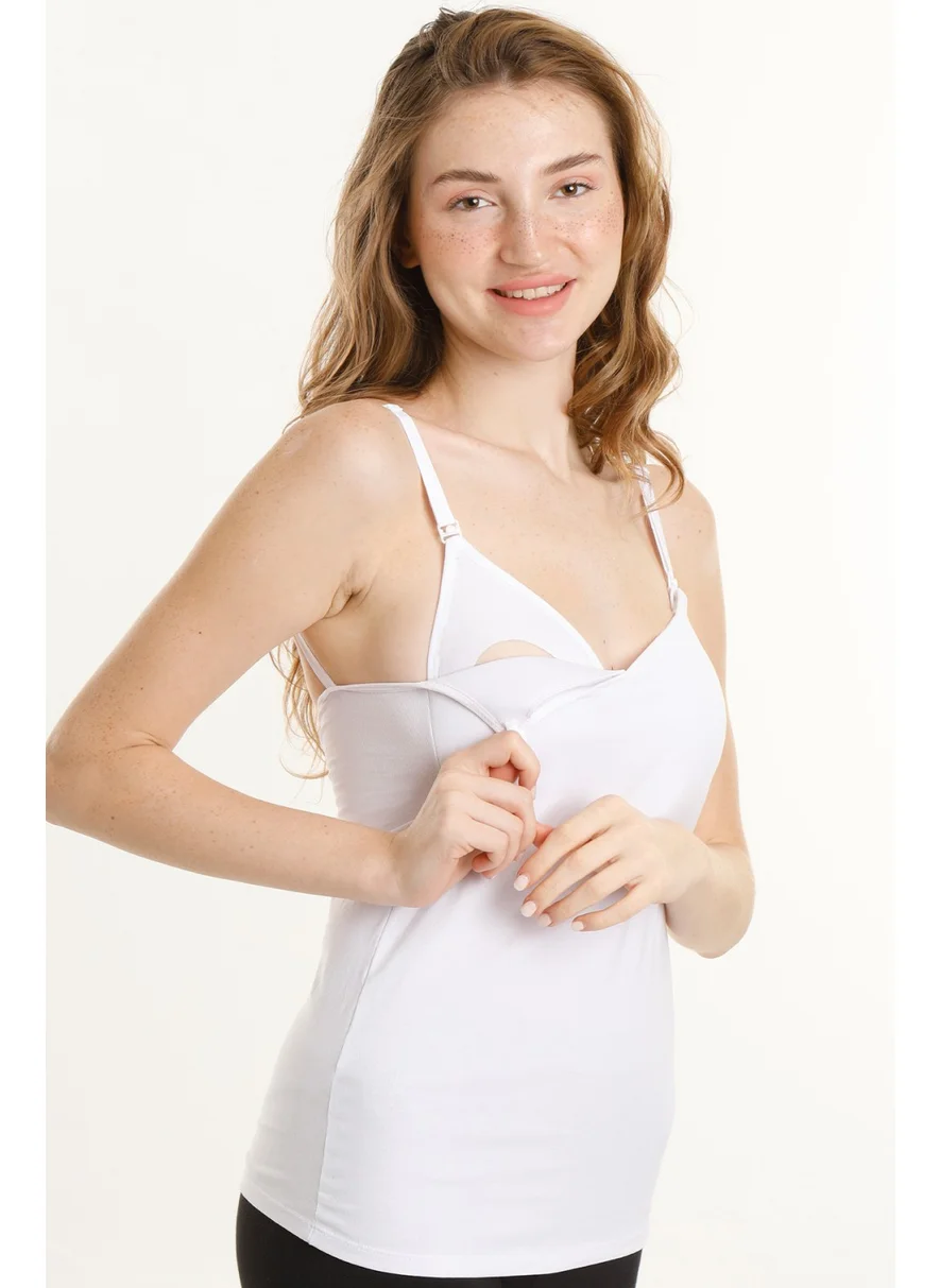 Parlingerie Maternity Nursing Tank Top Coated White