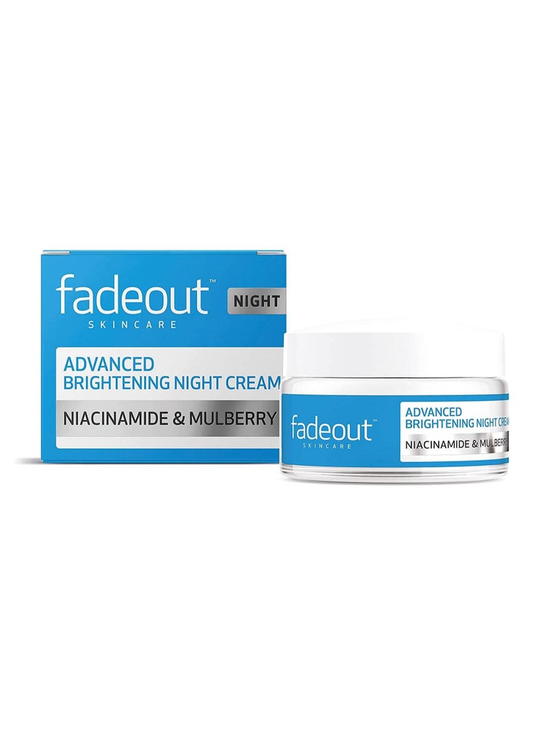 FADE OUT Fade Out Advanced Brightening Night Cream with Niacinamide & Mulberry Exfoliating Daily Face Cream For Even Skin Tone 50ml  - Image 1