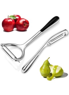 2pcs Potato Vegetable Peeler for Kitchen -The Rotatable Blade Made of Premium Stainless Steel and The Durable Non-Slip Handle, are Suitable for Peeling Fruits, Veggie, Carrots and Potatoes.