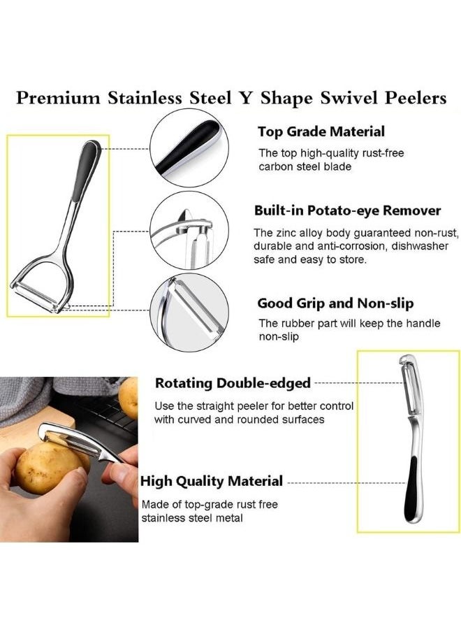 Generic - 2pcs Potato Vegetable Peeler for Kitchen -The Rotatable Blade Made of Premium Stainless Steel and The Durable Non-Slip Handle, are Suitable for Peeling Fruits, Veggie, Carrots and Potatoes. - Image 1