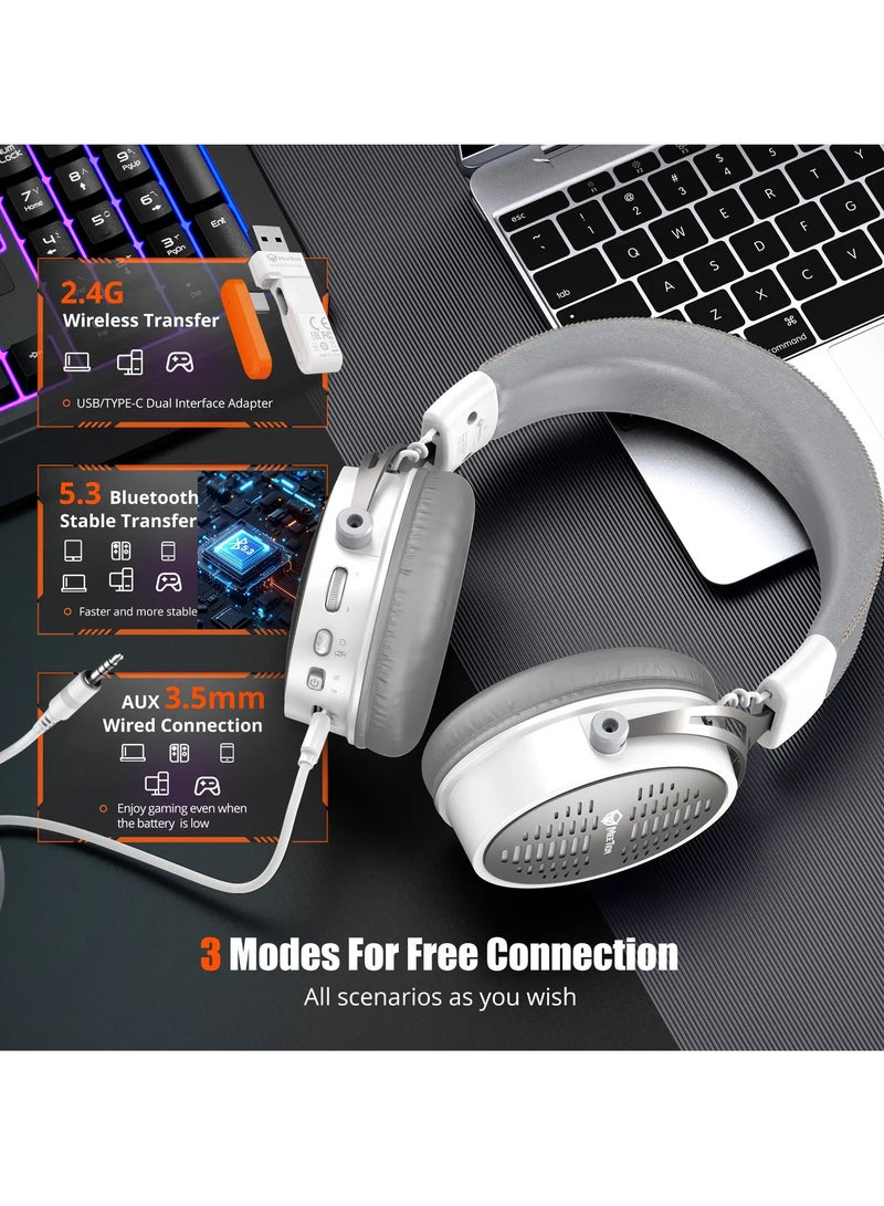 Meetion BTH013 New Design Three Mode Gaming Headset 2.4Ghz Over Ear Headphone wireless noise-cancelling esports gaming headset - Image 5