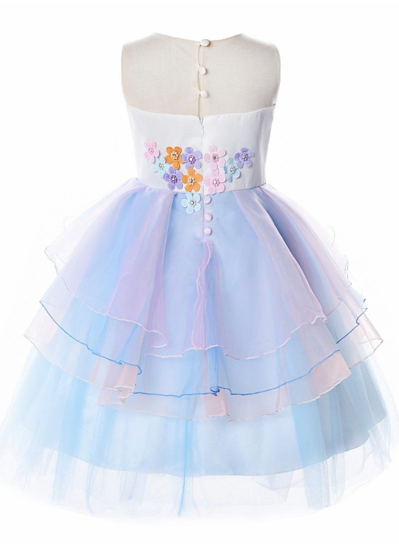 NIBEMINENT - Girl Unicorn Dress Costume Role Play Princess Birthday Party - Image 1