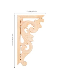 Generic Corner Molding Trim 4PCS Onlay Applique Decor Carved Onlay Carved Onlay Applique Wood Onlay for Bed Door Cabinet Wardrobe Furniture Decoration(13 * 7cm) Window Screen Corners  - Image 2