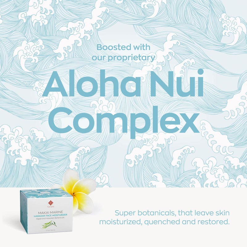 Hanalei Makai Marine Face Moisturizer Gel Cream, Lightweight Non-Greasy Lotion for Dry Skin, Hydrating Formula with Hawaiian Botanicals, Vegan & Cruelty-Free, 1.7 fl oz - Image 3