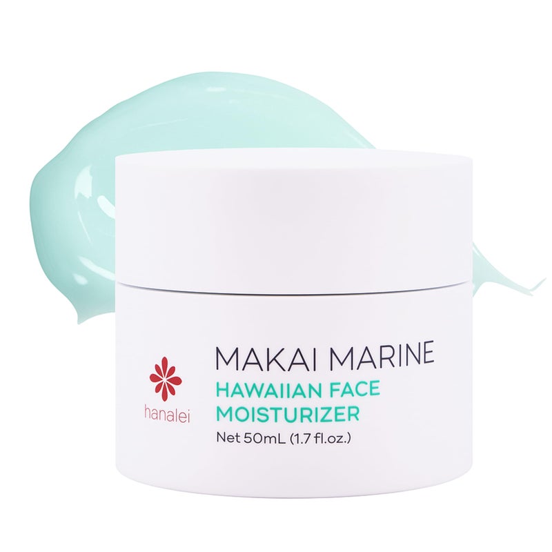 Hanalei Makai Marine Face Moisturizer Gel Cream, Lightweight Non-Greasy Lotion for Dry Skin, Hydrating Formula with Hawaiian Botanicals, Vegan & Cruelty-Free, 1.7 fl oz - Image 1
