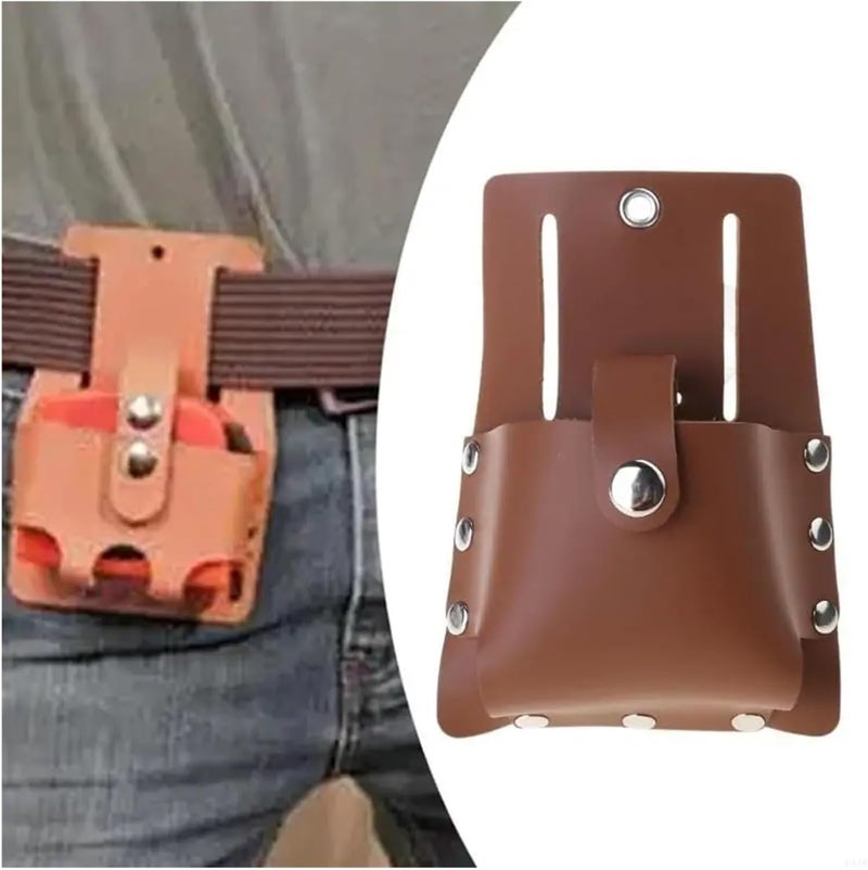 2 Pcs 40JA Large Tape Measure Holder Tool Holsters PU Leather for Carpenters - Image 2