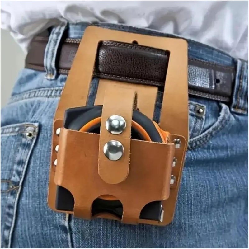 2 Pcs 40JA Large Tape Measure Holder Tool Holsters PU Leather for Carpenters - Image 5