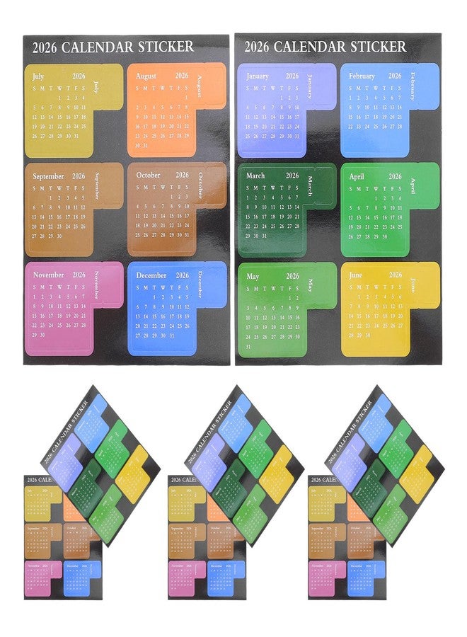 DIYEAH Colorful Monthly Planner Tabs Stickers - 8-pack Reusable Calendar Index Labels for Journals, Diy Organization, Bullet Journaling & Agenda Markers (january to December) - Image 1