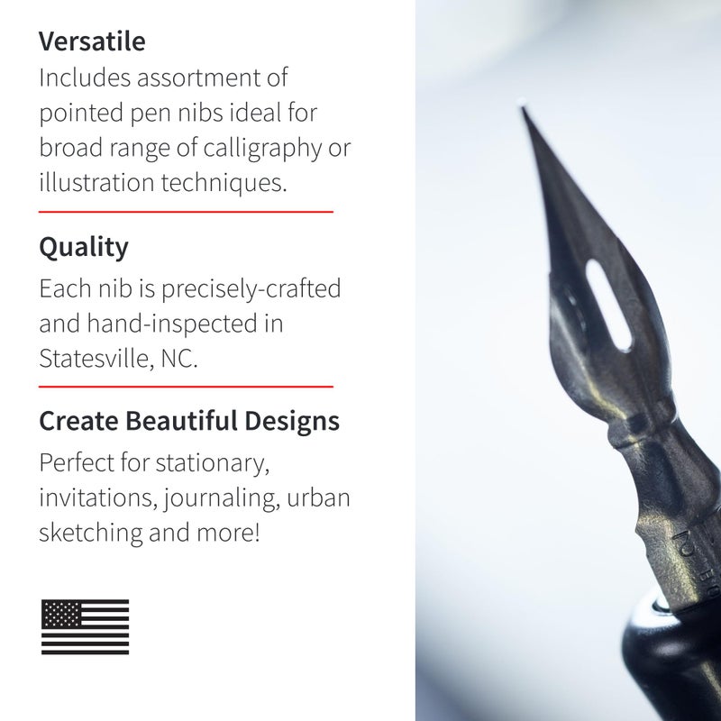 Speedball Sketching Set with Penholders and Pens, Set of 8 (SB2964), Black - Image 2