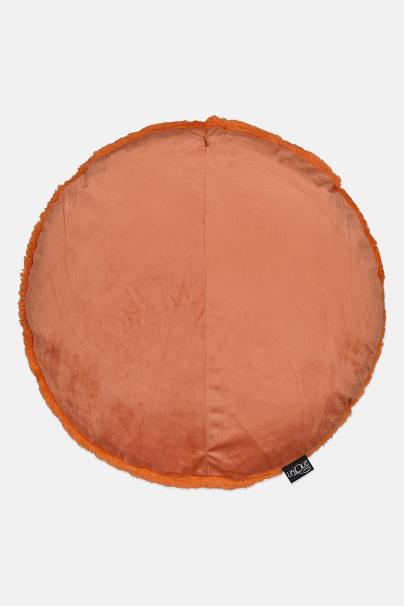 Unique Living Decorative Softshell Round Shaped Cushion 40 cm, Rust - Image 2