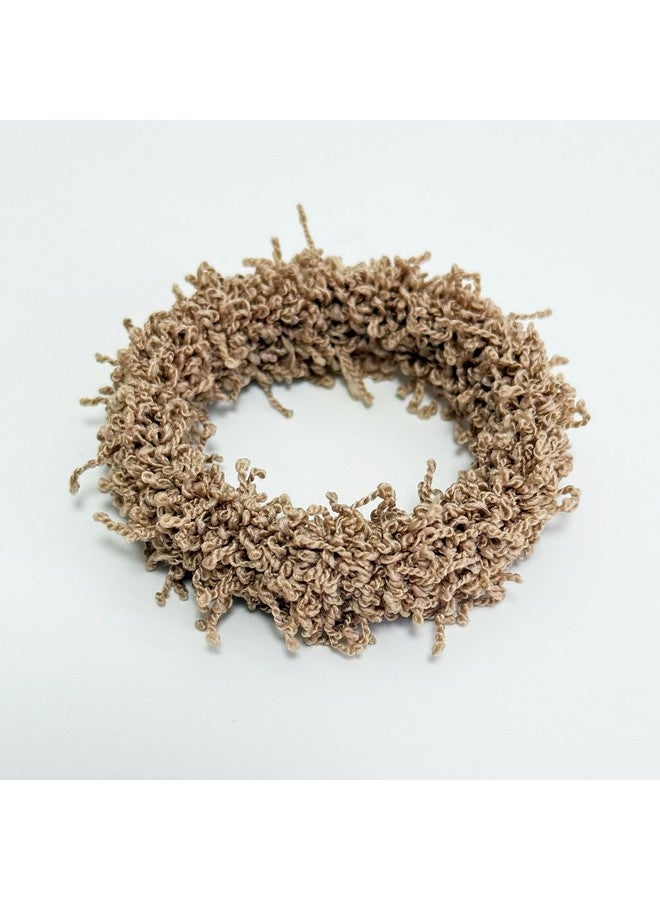 Jseng 10Packs Hair Ties - No Damage Thick Hair Elastics - Seamless Terry Elastics Bands Ponytail Holders - Hair Accessories for Thick Curly Hair - Neutral Khaki - Image 3