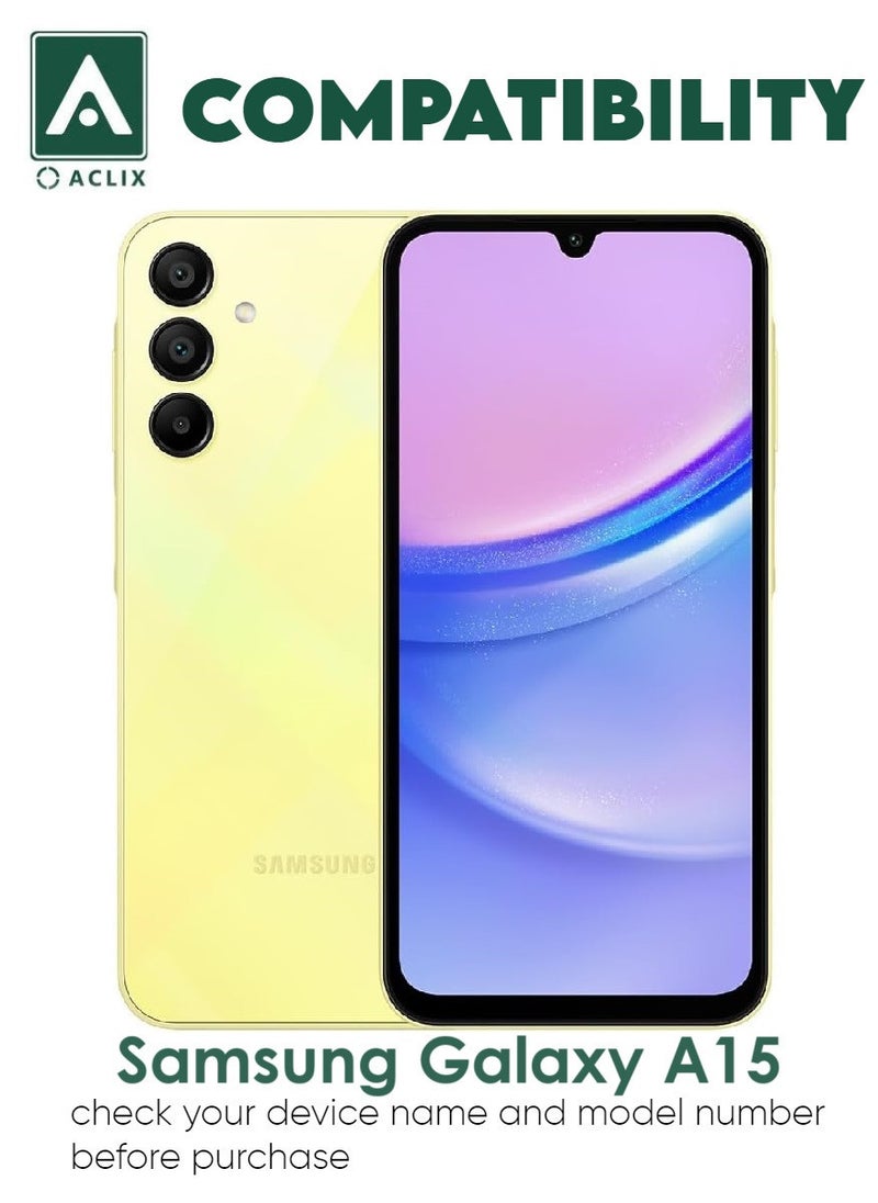 ACLIX 4 Pieces Antistatic ESD Dustproof Premium Quality High Definition Tempered Glass Screen Protector Designed For Samsung Galaxy A15 - Image 3